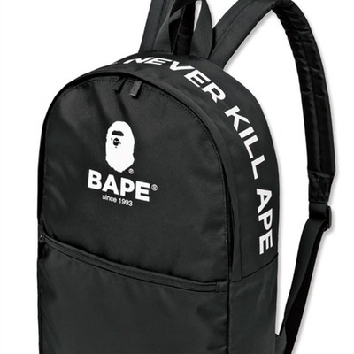 Neu BAPE A Bathing Ape Rucksack APE HEAD Logo schwarz 2019 AW Magazin kostenl...