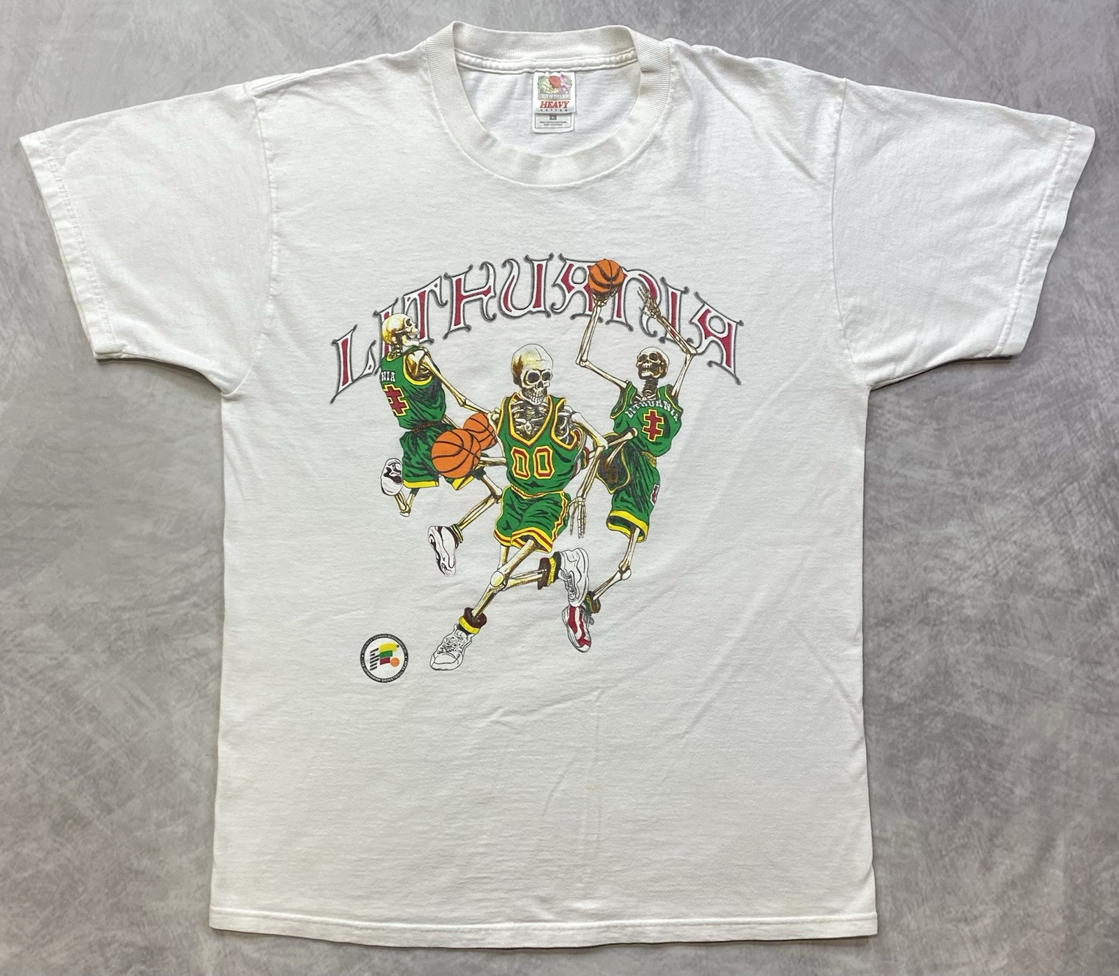 Vintage 1992 Grateful Dead Lithuania Barcelona Olympics Tee White Size L