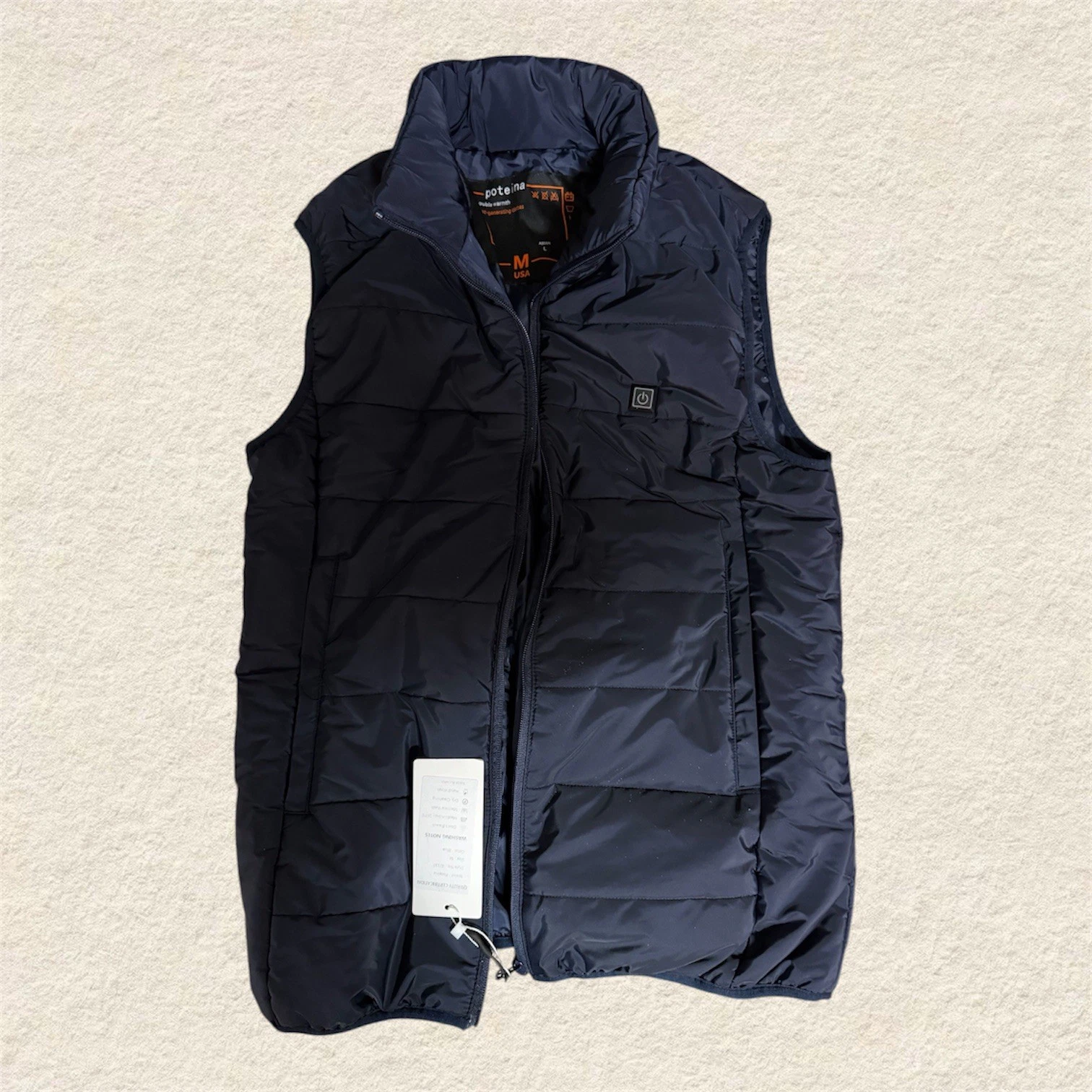 Poteina Heated Vest Medium USB Rechargeable Electric Heating Jacket Black NEW
