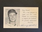 Harvey Haddix Hand Signed Postcard — photo 1