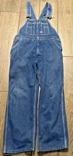 BIG SMITH MENS 36X32 DENIM OVERALLS MEDIUM WASH BLUE ADJUSTABLE STRAPS COVERALL
