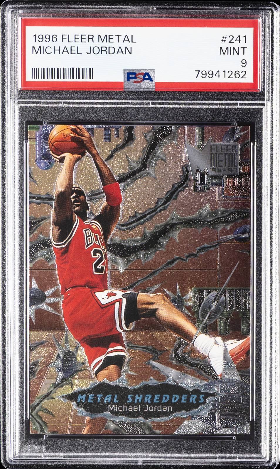 1996 METAL #241 MICHAEL JORDAN PSA 9