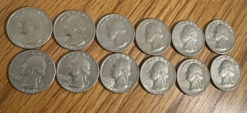 Lot of 12 Coins: 1776-1976 D Bicentennial Quarters - All Denver Mint Drummer Boy