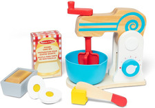 Make-A-Cake, 10-Piece Wooden Mixer Set with Play Food  Play Kitchen Accessories