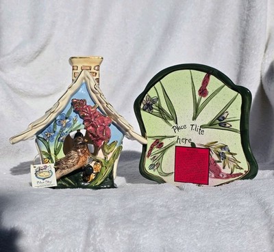 Blue Sky Clayworks ''Robin's Song'' Bird Tealight House by Heather Goldminc