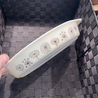 Vintage 1959 Pyrex Dandelion Duet 1.5 Qt Divided Casserole Dish only