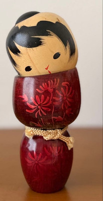 Kokeshi Doll Kimono Woman Approx. Height 19cm Vintage Rare Old Retro