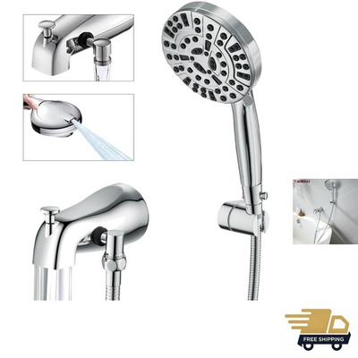 #ad High Pressure 10 Mode Shower Sprayer amp; Wall Mount Tub Spout Easy Installation $73.95