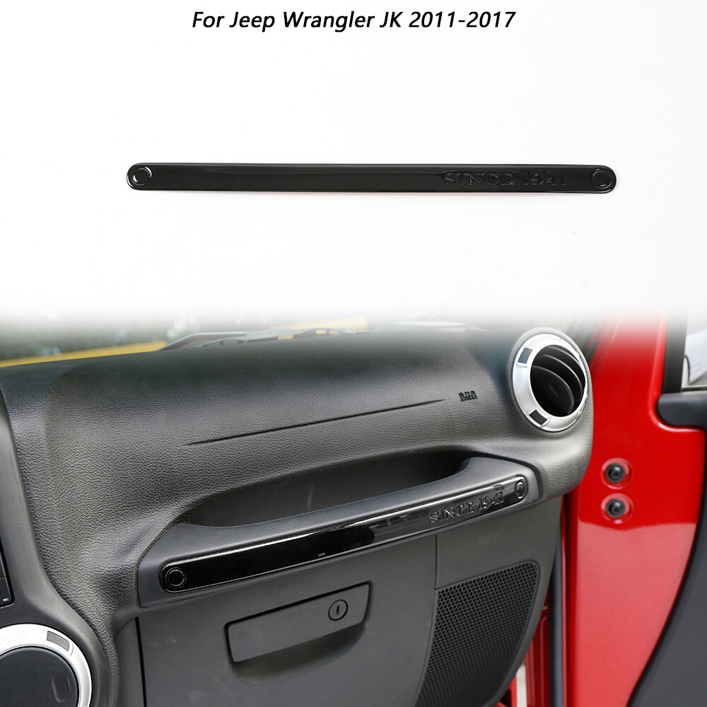 1pc Co-pilot Grab Handle Cover Trim Strip for Jeep Wrangler JK 11-17 Accessories