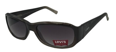 Levi Sunglass Mens Black Fade Rectangle Plastic Wrap, Gradient Lens LS129 2