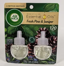 Air Wick Fresh Pine & Juniper Scented Oil Plug In Warmer Refill 2 Pack 