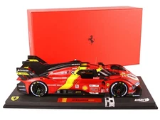 FERRARI 499P HYPERCAR #50 "24H LE MANS" 2023 & DISPLAY CASE 1/18 BY BBR P 18236
