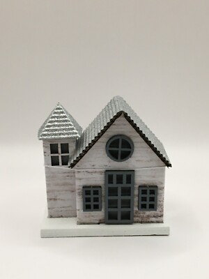 NEW ASHLAND TINY TREASURES LIGHTED GLITTER ROOF PAPER VILLAGE 4'' COTTAGE
