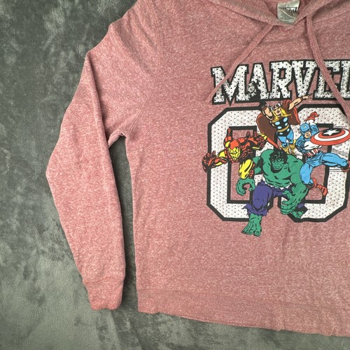 Marvel Sweater Youth XXL 19 Red Hoodie Pullover Sweatshirt Casual Big Print - Picture 6 of 16