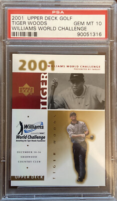 2001 UPPER DECK WILLIAMS WORLD CHALLENGE TIGER WOODS ROOKIE RC