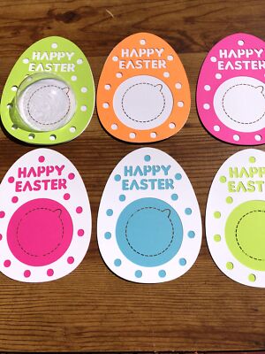 Easter Egg Candy Dome Holders Set of 6 Various Colores Handmade Brand New