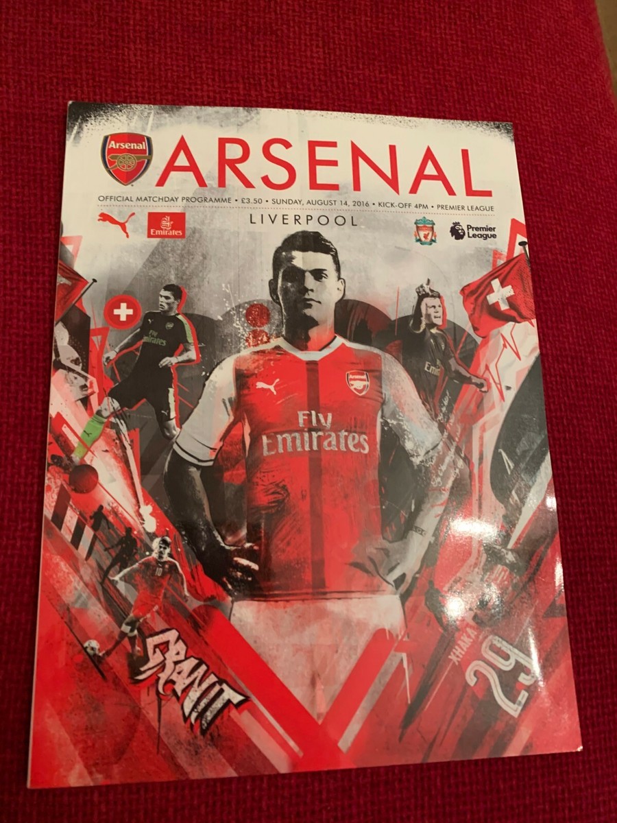 Arsenal Home Programmes 2016-2017 Season UK