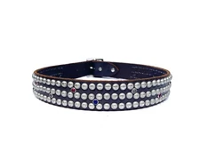 Authentic JOED- 100% Leather , Brown Belt, Silver Studs, &  RWB  Crystals. 32