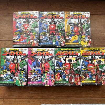 Power Rangers Super Megaforce Gokaiger Gokai Maschine Gao Lion Minipla 7set