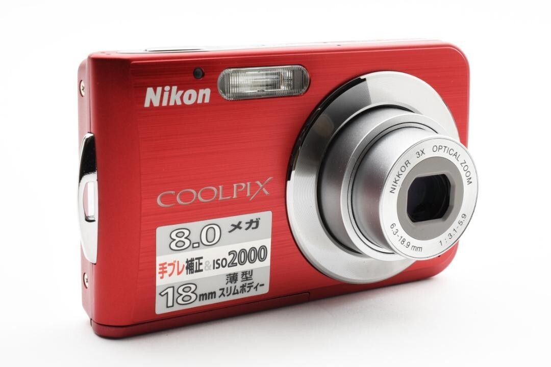 Nikon COOLPIX S210 Red Compact Digital Camera 8.0MP 3x