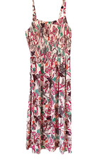 Old Navy Cream Floral Tropical Smocked Sundress Women’s S Tall