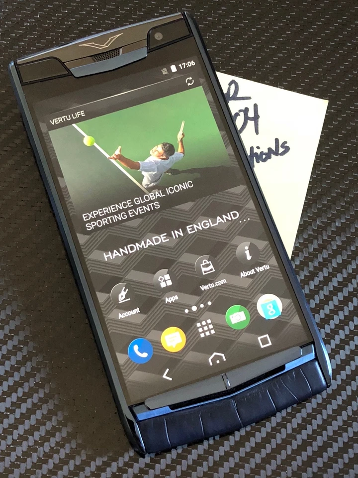 Brand NEW Genuine Vertu Signature Touch 5.2" Pure Navy Alligator Super RARE - Image 2 of 3