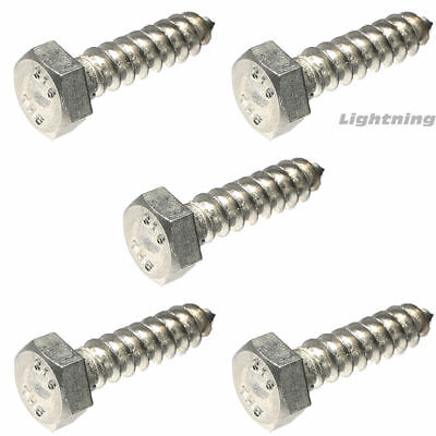 AISI 316 Stainless Steel 10 pcs 1/2 X 3-1/2 Hex Head Lag Screw Bolts 
