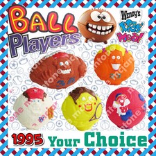 Wendy's 1995 BALL PLAYERS Sport Mad GOOFY FACE Play Funny Balls YOUR Toy CHOICE