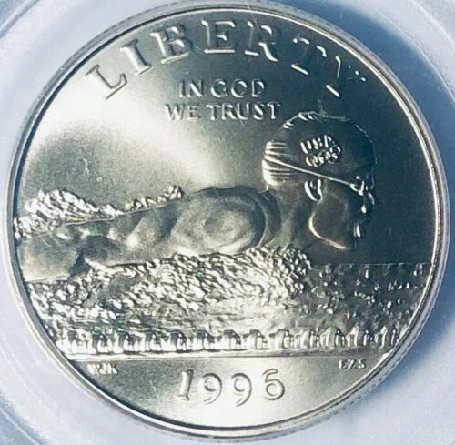 1996-S Olympics Swimming Commemorative Half Dollar - PCGS MS-69- Mint State 69 - Image 2 of 4