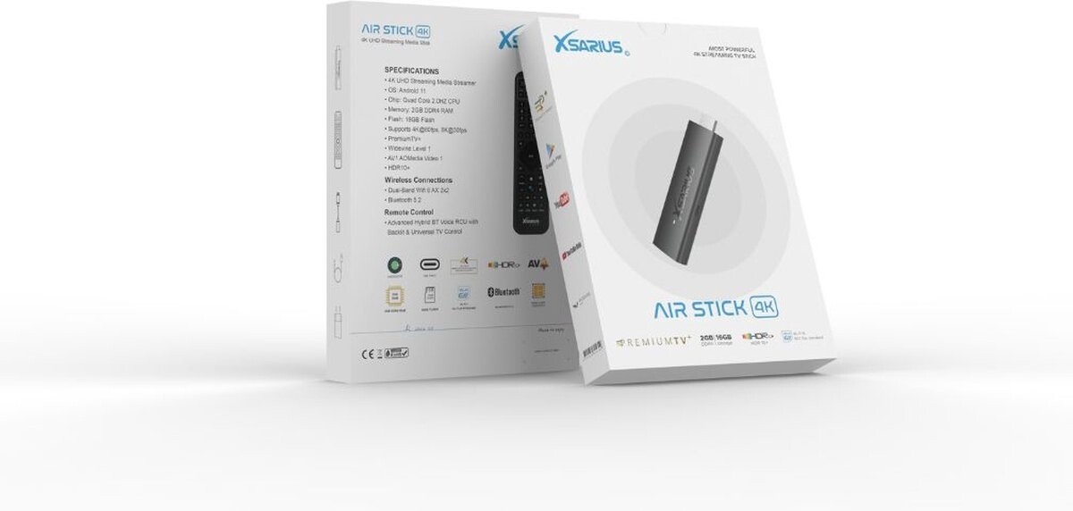 Thumbnail - Xsarius Q6 8k Uhd Android 9.0 Ip-receiver H.265, 2.4/5ghz Wifi, Lan