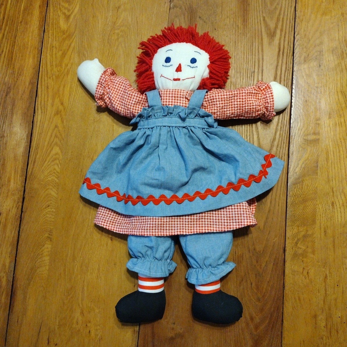 Vintage Raggedy Ann Handmade Rag Doll 19
