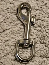 Swivel Clasp Hook 3 Inches Long Silver