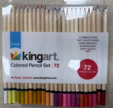 Kingart Studio, Colored Pencil Set, Soft Wax-Based Cores, Set of 72