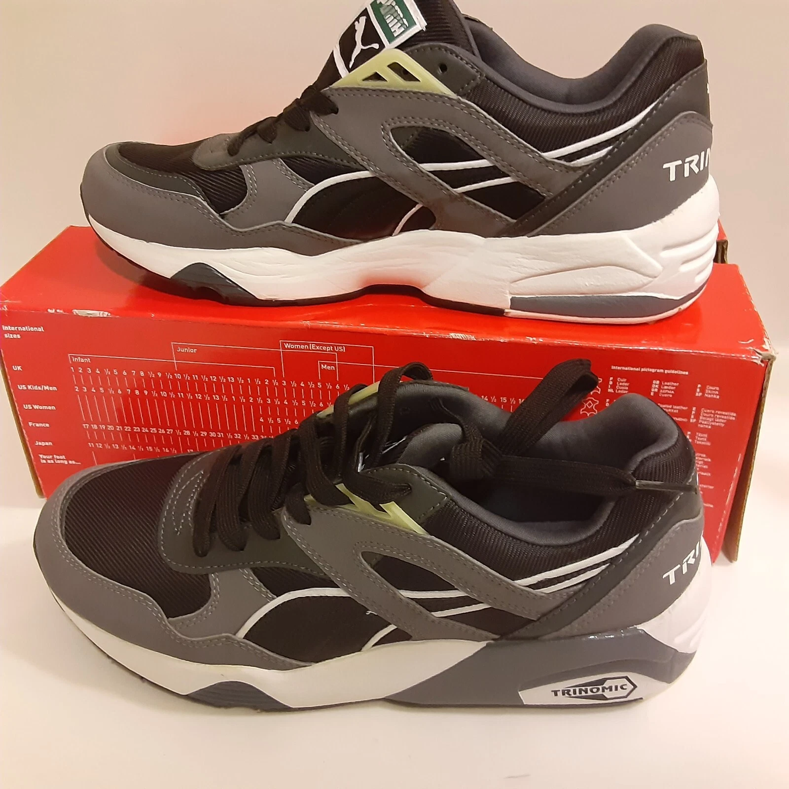 nuovo PUMA JOGGER da uomo nero taglia 8 GRIGIO