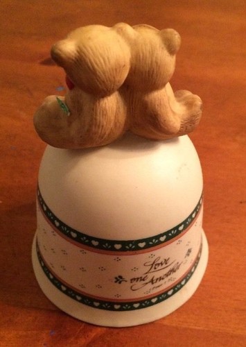 Bear Hand Bell Love One Another 1 Peter 1:22 Enesco 4 1/2" Tall 1989 Gish - Bild 4 von 9