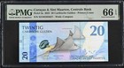 New ListingCuracao & Sint Maarten 20 Gulden 2025 P 2 a Gem Unc Pmg 66 Epq