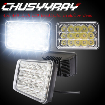 4PCS 4x6'' inch LED Headlights Hi-Lo Beam H4 for Chevrolet Monte Carlo 1980-1988