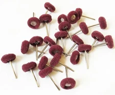 25 GOLIATH INDUSTRIAL ABRASIVE 1" SCUFF BUFF ROTARY TOOL WHEELS BRUSHES DB180R