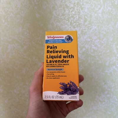Pain Relieving Liquid with Lavender Essential Oil Maximum Strength 2.5 FL OZ