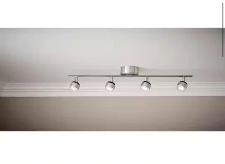 Kit de iluminación LED regulable de níquel cepillado de 4 luces Hampton Bay 1001 413 956 Foto 3 de 4