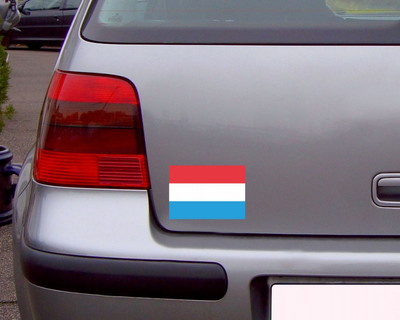 Samunshi Luxemburg Flagge Aufkleber Autoaufkleber Nationalfarben  6 Größen