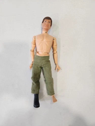 VINTAGE 1964 GI Joe Man Of Action Figure Scar Brown Flocked Hair blue eyes