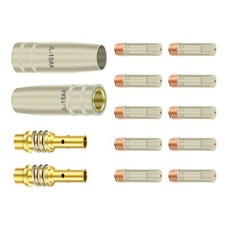 14pcs New Contact Tip Nozzle Diffuser Kit For 15AK MIG/MAG Welding Torch