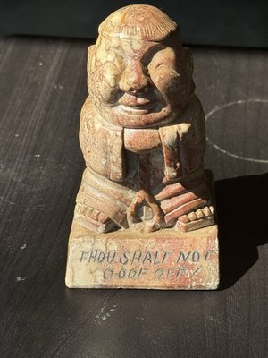 Knick Knack Figurine Buddhist Monk Statue Thou Shalt Not Goof Off