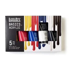 Liquitex Basics Acrylic Paint Set, 75 mL / 2.5 Fl Oz (Pack of 5) *NEW*