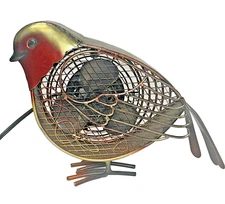 VTG Deco Breeze Robin Bird Figure Motorized Fan, model DBF0226, Tested & Works