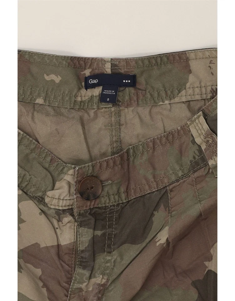 GAP Womens Cargo Shorts US 2 XS W28  Khaki Camouflage Cotton DV05 - Image 3 of 3