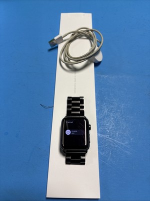 Very Good Apple Watch Series 42mm Black Ceramic Gps Cellular original  box