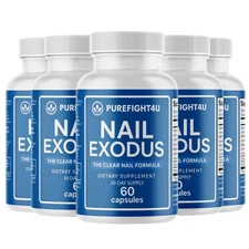 Nail Exodus Capsules – Nail Repair & Fungal Defense Support – 5 Bottles