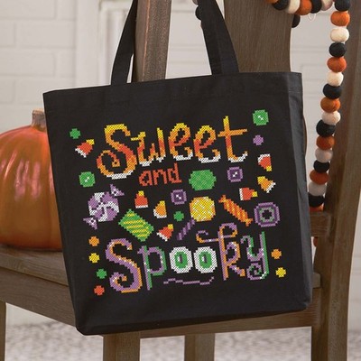 Herrschners  Sweet & Spooky Tote Bag Stamped Cross-Stitch Kit